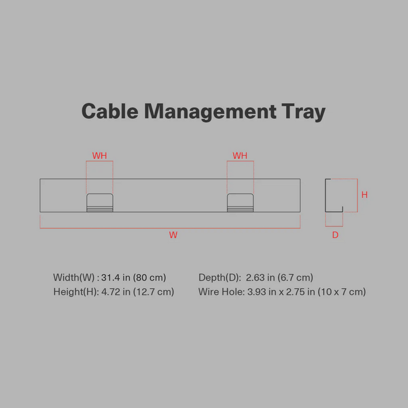 Cable Tray for Star Rover Desk