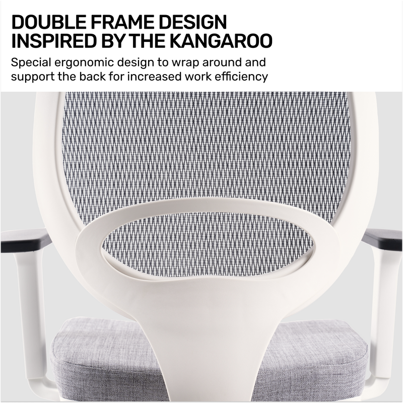 Kangaroo™ White Ergonomic Chair