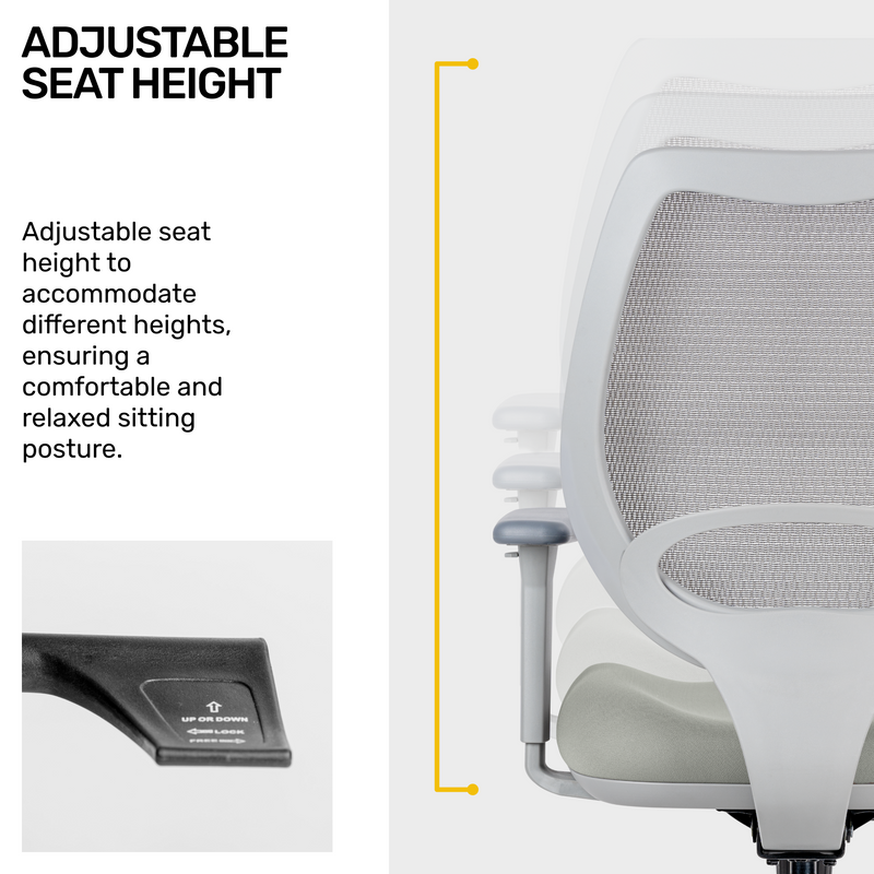Kangaroo™ Grey Ergonomic Chair