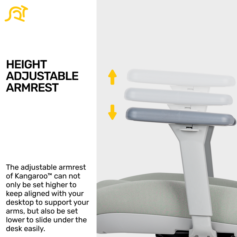 Kangaroo™ Grey Ergonomic Chair