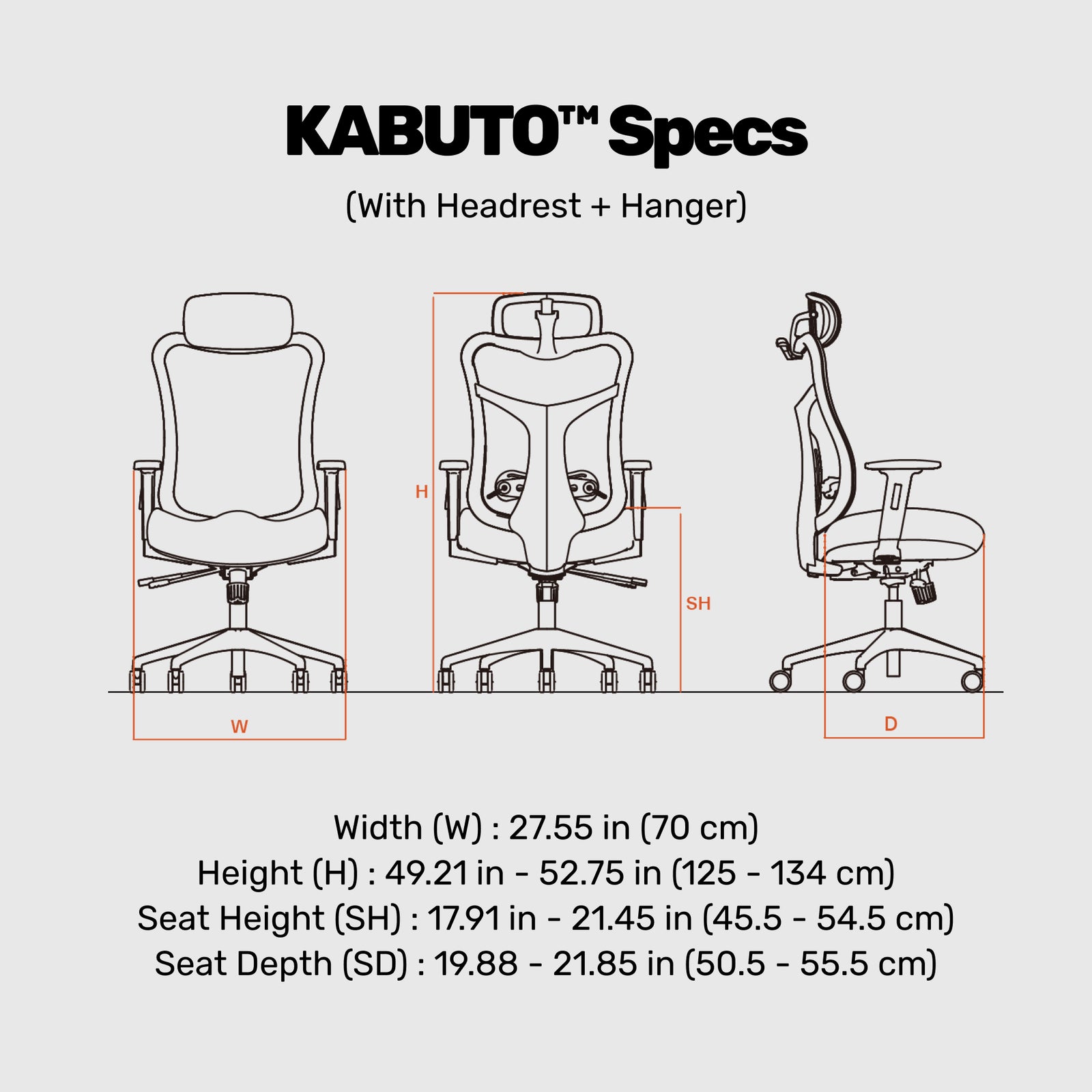 Kabuto™ Ergonomic Chair – ZOOWORK Ergonomic Furniture